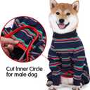 Dog Recovery Suit Abdominal Wound After Surgery Wear Prevent Licking Wounds E-Collar & Cone Alternatives Postoperative Shirt Dog Pajamas Long Sleeve Prevent Shedding (X-Large, Blue) (XL)