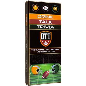Drink Talk Trivia 3-in-1 Football Card Game for Fans | Tailgate, Pregame & Party Game with Drinking Prompts, Hot Take Debates & Football Trivia Challenges
