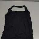 SUUKSESS Women Halter Tank Tops Double Lined Backless Y2K Trendy Going Out Tops (Medium, Black)