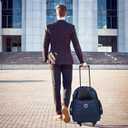World Traveler Transworld 22-Inch Carry-On Rolling Backpack, Navy