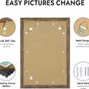 Hongkee 12x18 Picture Frame, Rustic Brown Wood Style, Wall Mounting