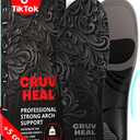 CRUVHEAL 220+ lbs Plantar Fasciitis High Arch Support Insoles Men Women - Orthotic Shoe Inserts - Boot Work Shoe Insole (Gray, XL) (XL(Men 13-14.5/Women 14-15.5), Graphite)