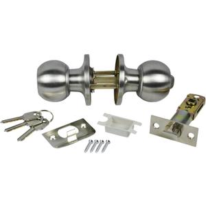 Danco Mobile Home Entrance Door Lock, Brushed Nickel, 61801