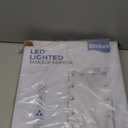 Dirket Vanity Mirror with Lights, Hollywood Lighted Makeup Mirror with 3 Color Lighting Modes and 12 Dimmable Bulbs, Detachable 5X Magnification, Smart Touch Control, 360°Rotation, White