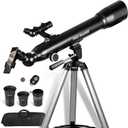 Telescopes for Adults High Powered, 700x90mm AZ Astronomical Professional Refractor Telescope for Beginners Astronomy with Advanced Eyepieces, Cool Astronomy for Christmas, Black (70090)