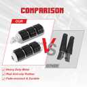 INNOGLOW Motorcycle Foot Pegs Footrest Aluminum Black Rubbe Anti Vibration Footpegs Male Mount Pegs for Harley Davidson H-D 8000 8002