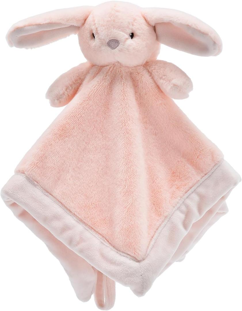Loveys for Babies,Soft Bunny Security Blanket for Newborn Boys and Girls,Toddler Snuggle Toy Stuffed Animal,Baby Lovey, Baby Girl Gifts,Age 0+