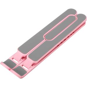 Foldable Laptop Stand Aluminium Notebook Stand Portable Laptop Holder Tablet Stand Computer Support (Color : Pink)
