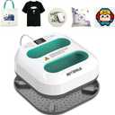 BetterSub Heat Press Machine - Portable & Compact Heat Transfer Machine, Suitable for T-Shirts, Bags, Pillows, Fuse Beads, Clothing Sublimation and HTV Vinyl Printing, 9"X9" Teal