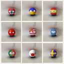 7.9-inch Polish Country Ball Plush Country Ball, Flags of Canada, NATO, Iceland, Poland, Jamaica, Plush Toy Country Balls, Interior Decoration, (Tanzania,7.8in)