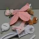 The Peanutshell Crib Mobile for Girls - Pink and White Musical Baby Crib Mobile with 12 Lullabies, Forest Baby Little Forest Nursery Decor