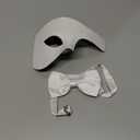 IncreDecor Masquerade Mask for Men Phantom of The Opera Half Face Mask with Bowtie, Halloween Masquerade Mardi Gras Party