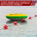 WinnerWhy 4 Pcs Anchor Buoy Float 51'' Pool Float Anchor Marker Buoy High Visibility for Pool Fishing Boat Drift Anchors