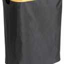 Household Essentials Sleek Laundry Hamper with Dual Mesh Liners and Lid, Black