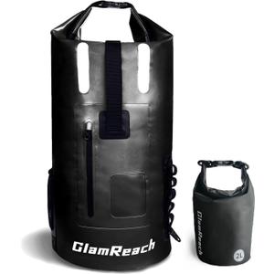 80L Dry Bag for Men - Heavy Duty Waterproof Backpack, Large Roll Top Rip-Resistant Rucksack for Kayaking, Camping, Boating, Hiking, Fishing & Travel with 2L dry bag