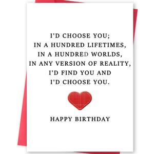 3 x Funny Birthday Card for Husband Wife Boyfriend Girlfriend, Sweet Birthday Cards Gifts for Men Women Him Her