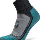 Balega Blister Resist Performance No Show Athletic Running Socks for Men and Women (1 Pair), Grey/Blue, Medium