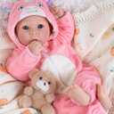 Aori 17 Inch Baby Dolls Realistic Doll with Ultra Real Life Soft Body & Pink Outfits for Girls 3+ | Pretend Play, Dress Up, Nursery Decor