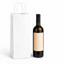 SAM WRAP Kraft Wine Gift Bags with Handles – 50 Pack Brown Paper Wine Bottle Bags, 5.25" x 3.25" x 13" (White Kraft)