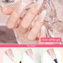 4 x Glassy Pearl Chrome Nail Powder - LEDSUUEI White Nail Chrome Powders, Glazed Donut Aurora Chrome Powder for Nails, Ice Clear Transparent Mermaid Chrome Powder Pigment Nail Glitter: Easy DIY Deco Salon (3- white,pink,yellow)