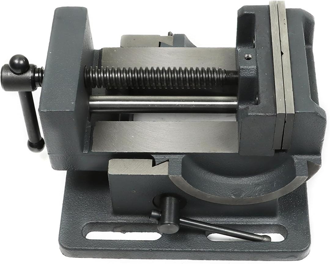 Drill Press Tilting Angle Vise 4 Inch Tilting Angle Vise Cradle Style Angle Vise Fit for Clamping Workpiece Processing