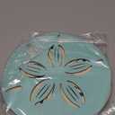 Jetec 3 Pcs Sand Dollar Wall Decor Summer Beach Coastal Wall Decor Art Bathroom Wood Ocean Sand Dollars Decoration Teal Seafoam for Home Bedroom Office, Coastal Theme Restaurant, Coffee Shop, Hotel