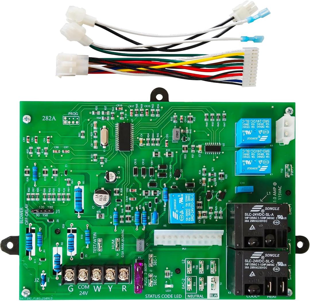 New Updated Furnace Control Board ICM282A Compatible for CEBD431012-01A, CEPL1311012-01, HK42FZ004, HK42FZ007, HK42FZ008, HK42FZ009, HK42FZ011,HK42FZ013, HK42FZ016, HK42FZ034, 325878-751