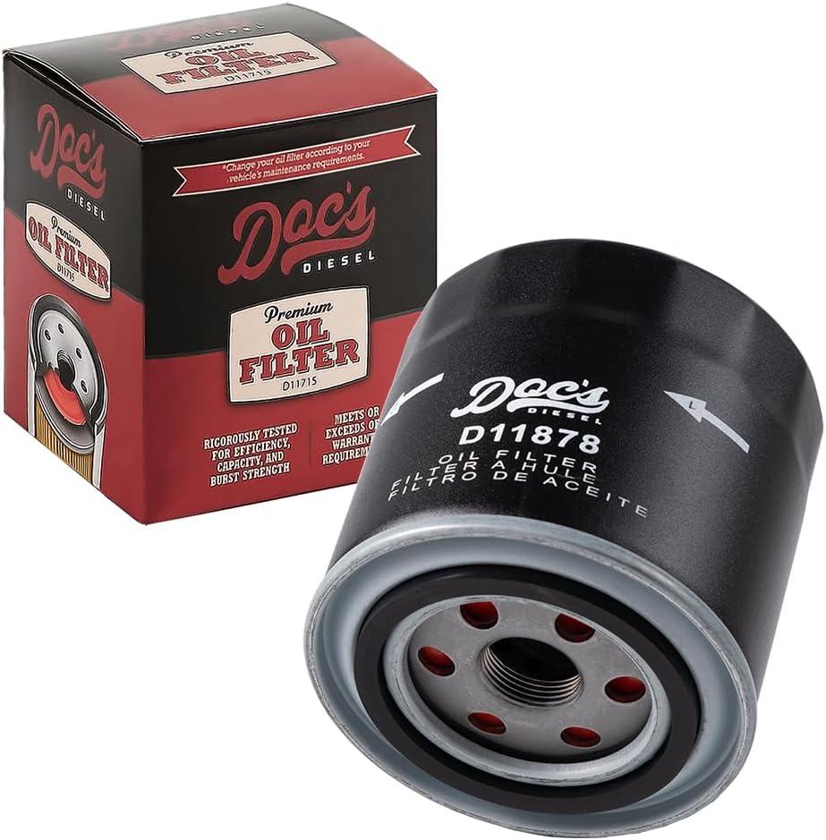 Doc's Diesel Oil Filter D11878 | Compatible with Chevrolet/GMC 6.6L Duramax 2500HD, 3500HD 2020+ | Replaces PF26