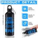 12 Pcs 17oz Gaming Water Bottle Sports Insulated Water Bottles with Hook Clip Funny Quotes Aluminum Gamer Iced Coffee Travel Mug for Birthday Video Game Party Favors (Black)
