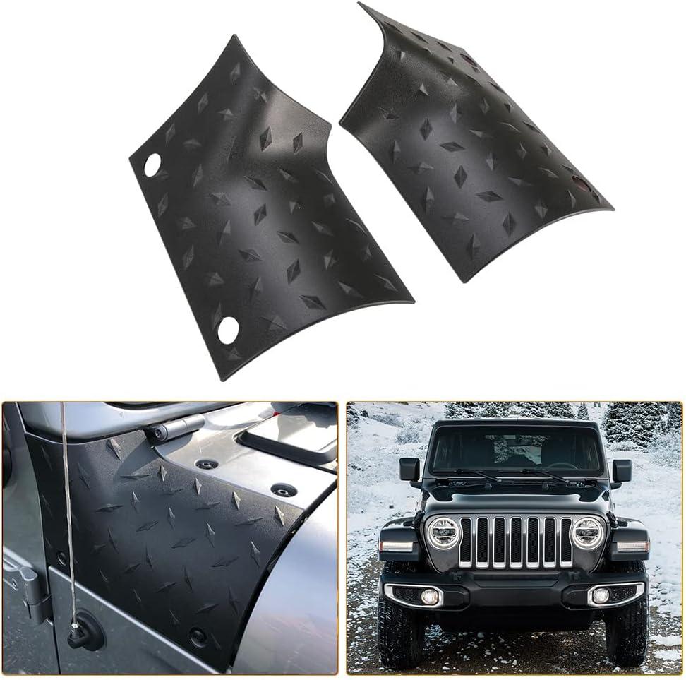 Kiwi Master Cowl Body Armor Outer Cowl Covers JL Corner Guards for 2018-2026 Jeep Wrangler JL Gladiator JT Sport Willys Sahara Rubicon, JL JT Exterior Accessories Parts, Black