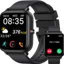 Smart Watch for Men Women (Answer/Make Calls),1.83" HD Touchscreen Fitness Tracker, 480Hrs Playtime,112+ Sports Modes,Fitness & Sleep Tracker,Health,Fitness Watch for Android/iOS,IP68 Waterproof,Black