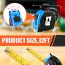 Copkim 50 Pieces Tape Measure Retractable and Easy Read with Fractions Marked Easy Read Basics Self Locking Measuring Tape Bulk for Engineer Contractors(12 Ft,Blue)