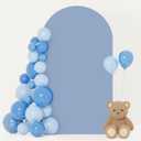 FOTSHARER Dusty Blue Wedding Arch Cover 4x7.2FT Arch Spandex Cover Chiara Backdrop Cover for Arch Stand Wedding Spandex Arch Cover Backdrop Fabric Balloon Arch Covers for Wedding Party Reception Decor