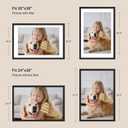Wisesun 24x36 Black Poster Frame - Wood Frame with Plexiglass, Displays 20x30 with Mat or 24 x 36 Picture, for Any Wall - Hang Horizontal or Vertical, 1 Pack