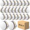 50 Pcs 4 Inch Mini Tambourines Bulk Wooden Hand Held Drums with Metal Jingles Tambourines Bulk Musical Instrument Tambourines for Adults,Church,Wedding Party Favors