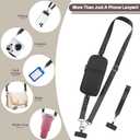 YFWE Phone Lanyard Crossbody Wrist Strap, Adjustable Phone Strap Crossbody with Detachable Wallet, Clip and Go Strap for Phone with Wallet Crossbody Compatible with All Smartphones (L)
