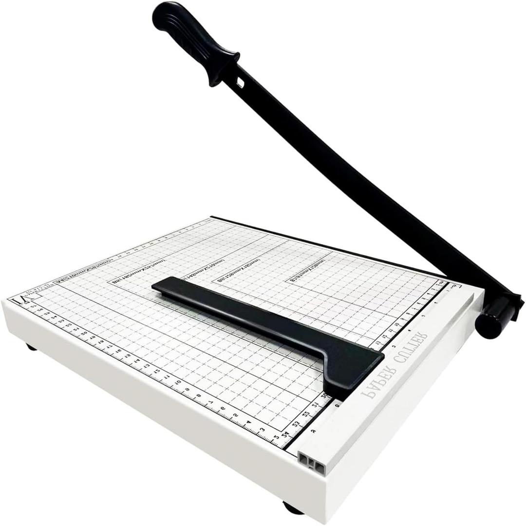 12" Guillotine Paper Cutter,Paper Cutter for Cardstock Heavy Duty 12 inch,Cut Cleanly and Quickly,12" Cut Length,10 Sheet Capacity.Paper Trimmer for Classroom,Cardstock, Art Projects,and Office Use.A4