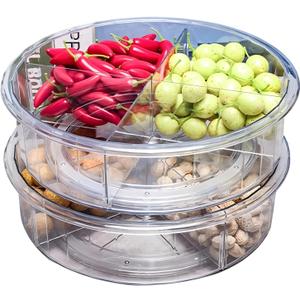 2 Pack Lazy Susan, 10.5 Inch Lazy Susan Organizer, 360 Degree Swivel, for Kitchen, Pantry, Refrigerator, Bathroom and Vanity Countertops (Clear) (2P-10.5 Inch)