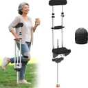 Adjustable Knee Support Crutch, No-Slip Knee Platform& Ergonomic Handle, Mobility Aid for Broken Ankle, Foot Surgery Recovery | Height-adjustable lightweight aluminum crutch. Stable base, comfy grip, ideal for ankle/foot surgery recovery, Size: 37-62in