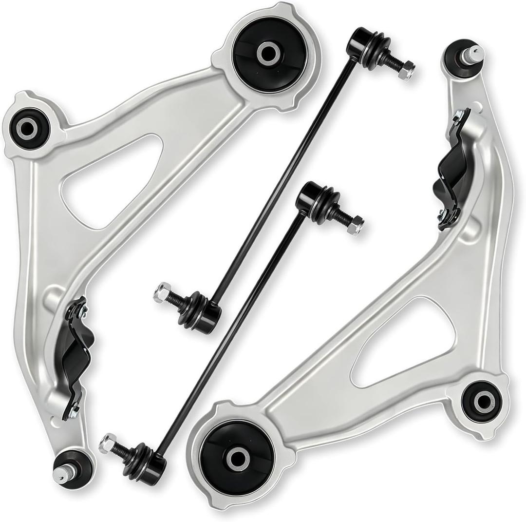4PC Front Lower Control Arm Compatible with Infiniti JX35 2013, for QX60 14-19, for Nissan Pathfinder 13-19 2013 2014 2015 2016 2017 2018 2018 Stabilizer Sway Bar End Link OE# K750094 K750095