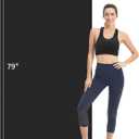 Hatha Yoga Extra Long TPE Yoga Mat 79" x 40 x 1/2" Thick Non-slip Exercise Mat for Home Gym Use, Yoga, Pilates, Fitness & Workouts (Black)