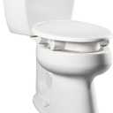 Bemis Assurance 3" Raised Toilet Seat for Seniors, Clean Shield Guard, Secure Hinges, Elongated, White (Elongated)