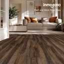 Peel and Stick Floor Tile, INMOZATA 36-Pack 54 Sq.Ft Self Adhesive Vinyl Plank Flooring Wood Grain Look 36x6 Inch Waterproof Tile Sticker for Bedroom, Living Room, Kitchen, RV (Smoked Brown)