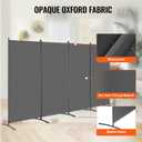 VEVOR Room Divider, 4 Panel Room Divider, 136" W Folding Privacy Screen and Portable Partition Divider for Room Separation, Freestanding Room Partitions for Office, Bedroom, Study, Grey