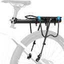ROCKBROS Rear Bike Rack Quick Release Bike Cargo Rack for Luggage Commuting | Easy to install,heavy duty steel,red reflector,side protection,quick release system,rear back pannier rack with intructions