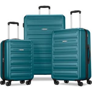 American Tourister Westridge Hardside Luggage Set with Spinner Wheels, Teal, 3PC Set (CO/M/L)