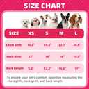 PUPTECK Dog Winter Coat, Warm Fleece Pet Jacket with Harness Built in, Water Resistant Windproof Collar Dog Puffer Vest, Doggy Snowsuits for Medium Small Dogs Cold Weather Apparel Outdoor, Pink L