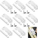 Sliding Window Sash Locks White ZUONAI 8 Pack Cam Sash Locks for Double Hung Window Latch Lock Security Vinyl Window Sash Lock and Keeper Replacement for Vertical and Horizontal Sliding Windows
