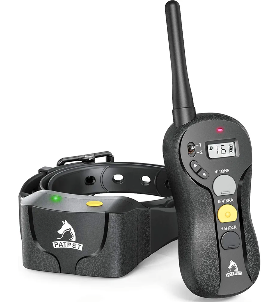 PATPET Dog Training Collar for Large Dogs - IPX7 Waterproof E Collar for Dogs Training with Beep, Vibration and Static Modes