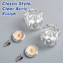 2PCS Clear Acrylic Faucet Handles Knobs Replacement Kit,Bathtub Sink Faucet Rebuild Trim Set Compatible with Delta Delex Peerless Faucets,Includes Screws